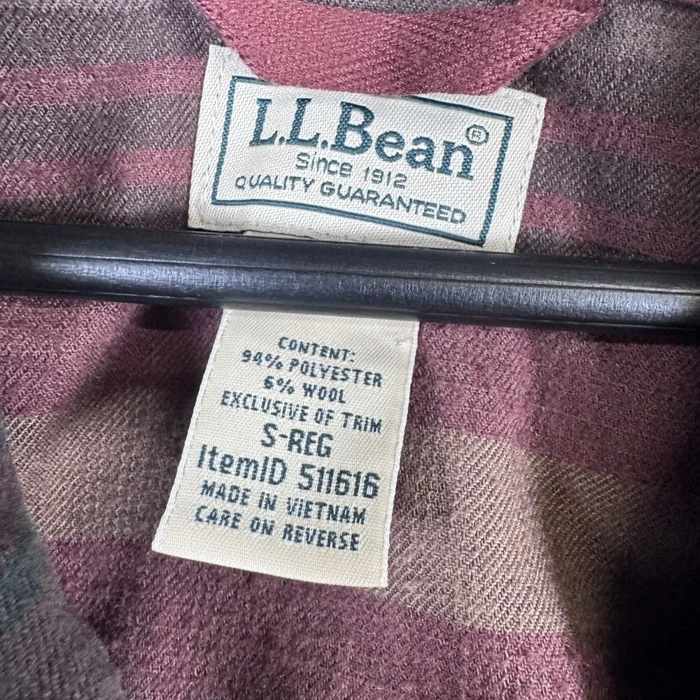 LL Bean Anorak Hoodie Mens Small Multicolor Katahdin Striped Pouch 511616